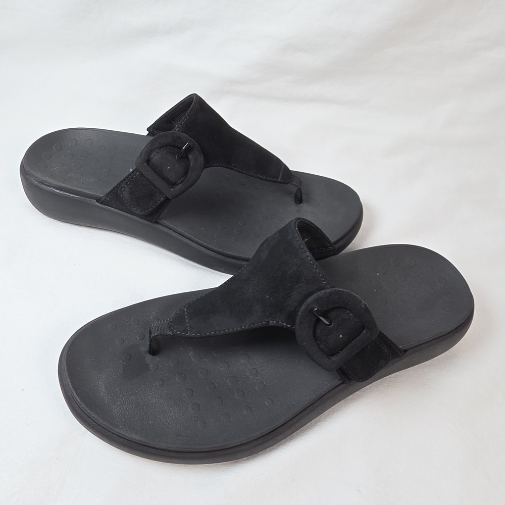 Vionic Recovery RX Black Sandals Womens Size 8 Comfortable Orthotic Cushioned